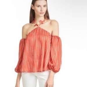 Sachin + Babi Coral Off-Shoulder Halter Blouse